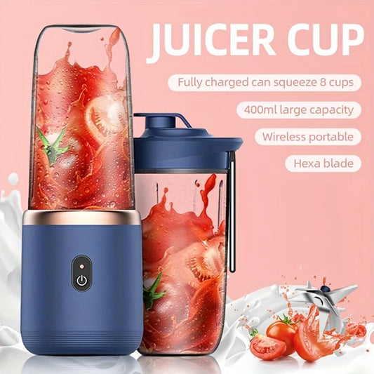 Portable Electric Juicer Mini Home Mixer Multifunctional Fruit and Vegetable Crushing Mixer USB Charging Juice Cup Juicing Tool