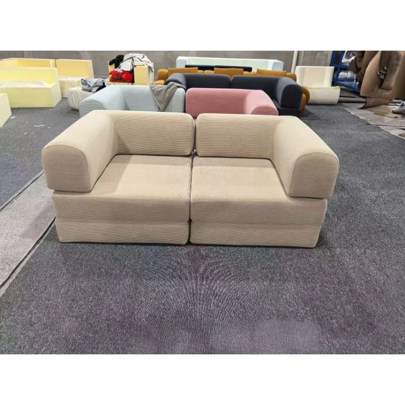 Two-tone Teddy Sofa, Compression Sofa, Multifunctional Sofa, Popular Model, Support Color Customization, Washable