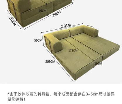 Two-tone Teddy Sofa, Compression Sofa, Multifunctional Sofa, Popular Model, Support Color Customization, Washable