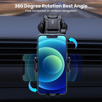 TOPK Car Phone Holder Dashboard Mount 360° Rotation Adjustable Car Stand Phone Bracket For iPhone 15 Samsung Universal Car Mount