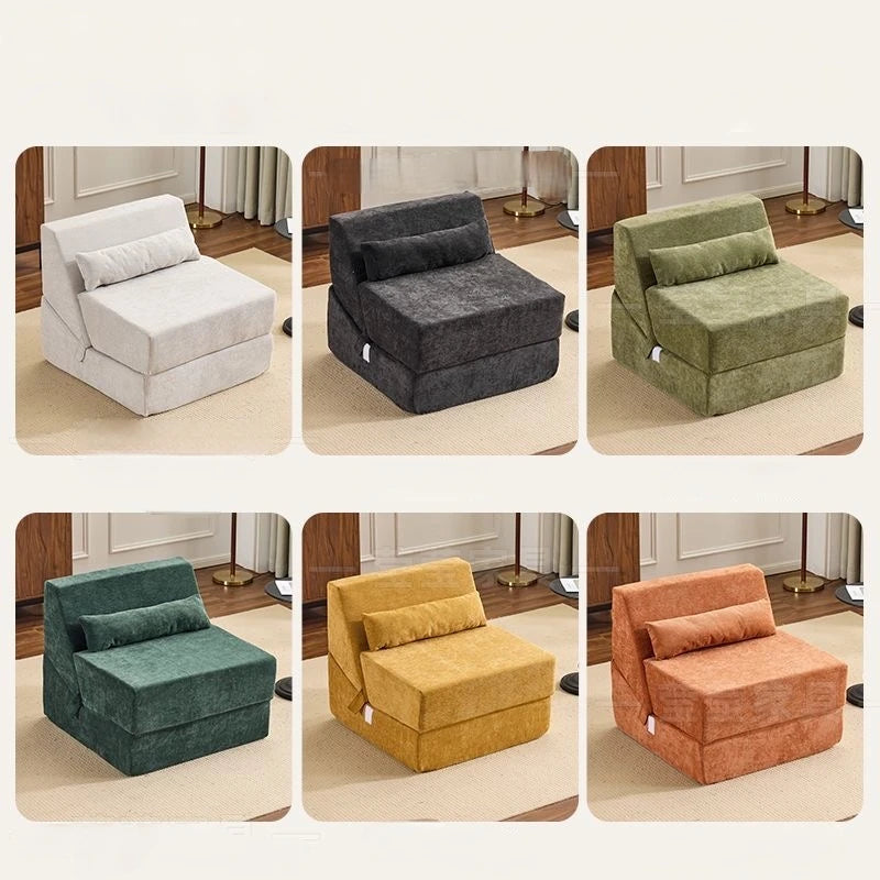 Folding Sofa Bed Vacuum Compression Convertible Sofa in Bed Retro High-end Corduroy Living Room Washable Customizable