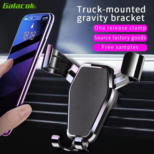 Car Mobile Phone Bracket Automatic Multifunctional Car Air Outlet Gravity Navigation Bracket Universal Mobile Phone Bracket (Copy)