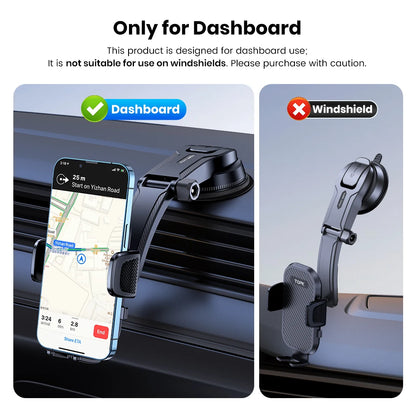 TOPK Car Phone Holder Dashboard Mount 360° Rotation Adjustable Car Stand Phone Bracket For iPhone 15 Samsung Universal Car Mount