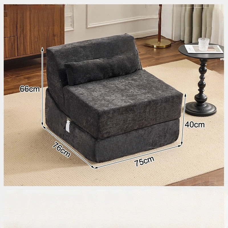 Folding Sofa Bed Vacuum Compression Convertible Sofa in Bed Retro High-end Corduroy Living Room Washable Customizable