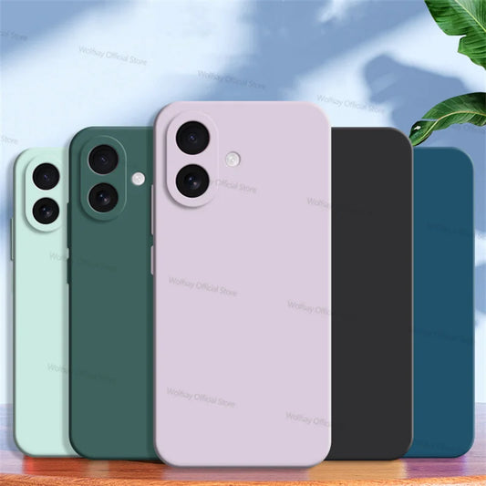 For iPhone 17 Case For Apple iPhone 17 Cover Bumper Luxury TPU Shockproof Liquid Silicone Protective Phone Cover For iPhone 17