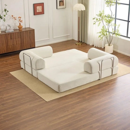 Folding Sofa Bed Vacuum Compression Convertible Sofa in Bed Retro High-end Corduroy Living Room Washable Customizable