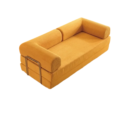Folding Sofa Bed Vacuum Compression Convertible Sofa in Bed Retro High-end Corduroy Living Room Washable Customizable