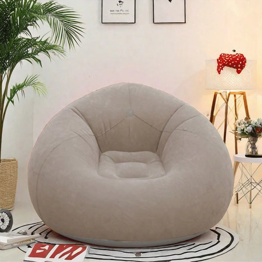 1pc inflatable bean bag sofa - foldable, easy to carry, soft and comfortable inflatable lounge chair, suitable for outdoor/indoo
